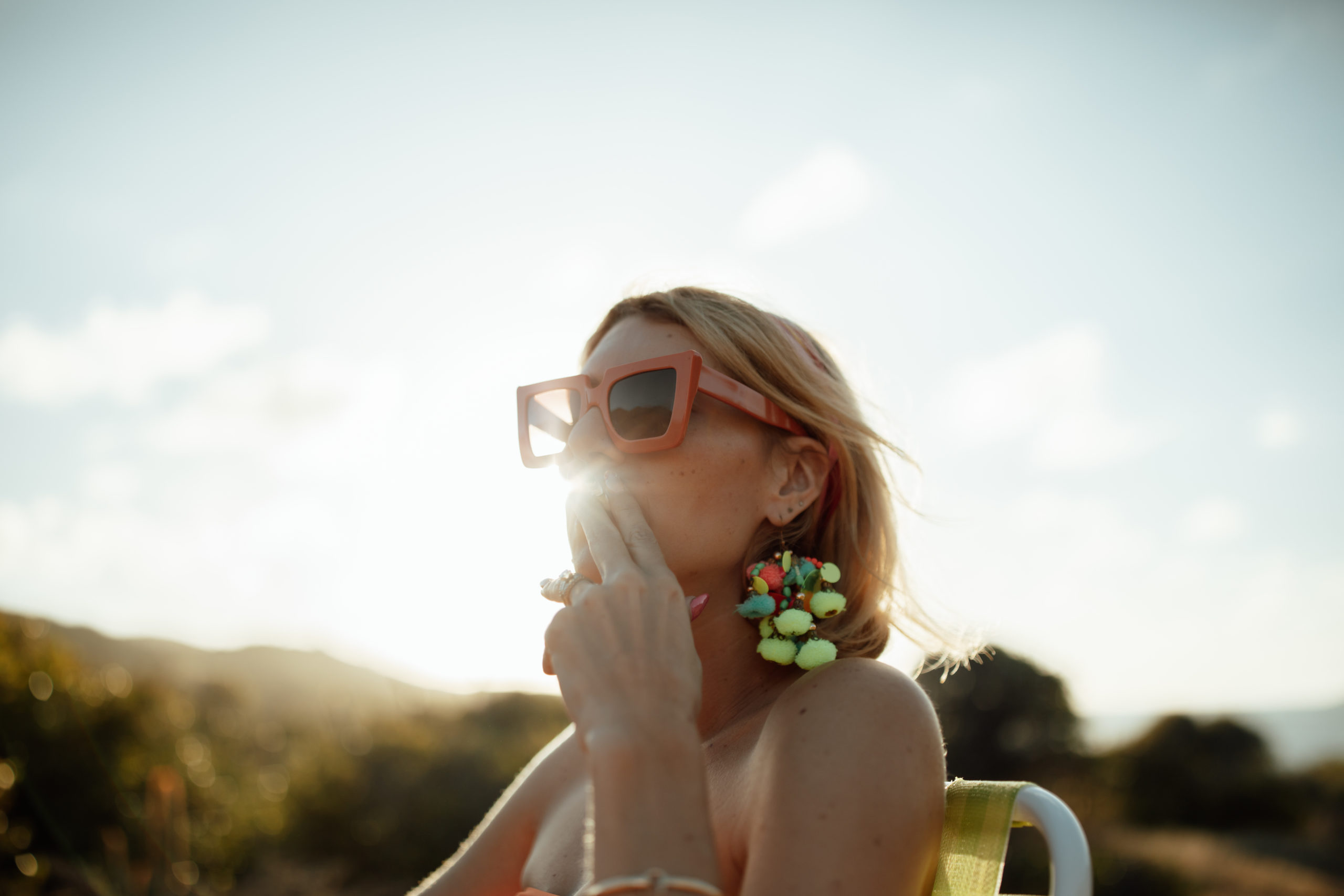 A quirky desert disco portrait photography session in St. Croix