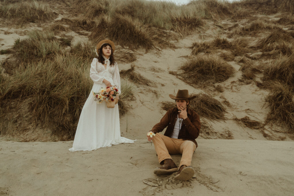 Victorian inspired ethereal oregon coast elopement