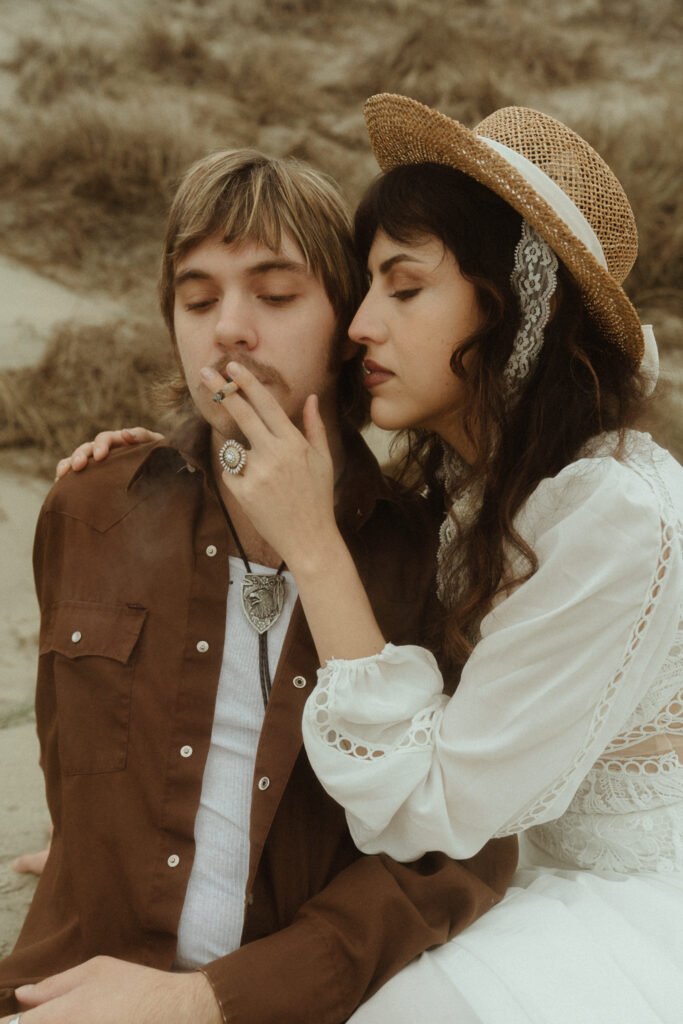 Victorian inspired ethereal oregon coast elopement