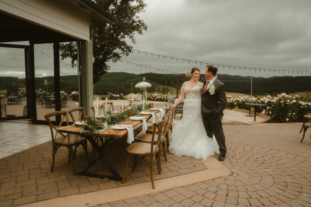 Wedding photo from Sweet Cheeks Winery in Eugene Oregon