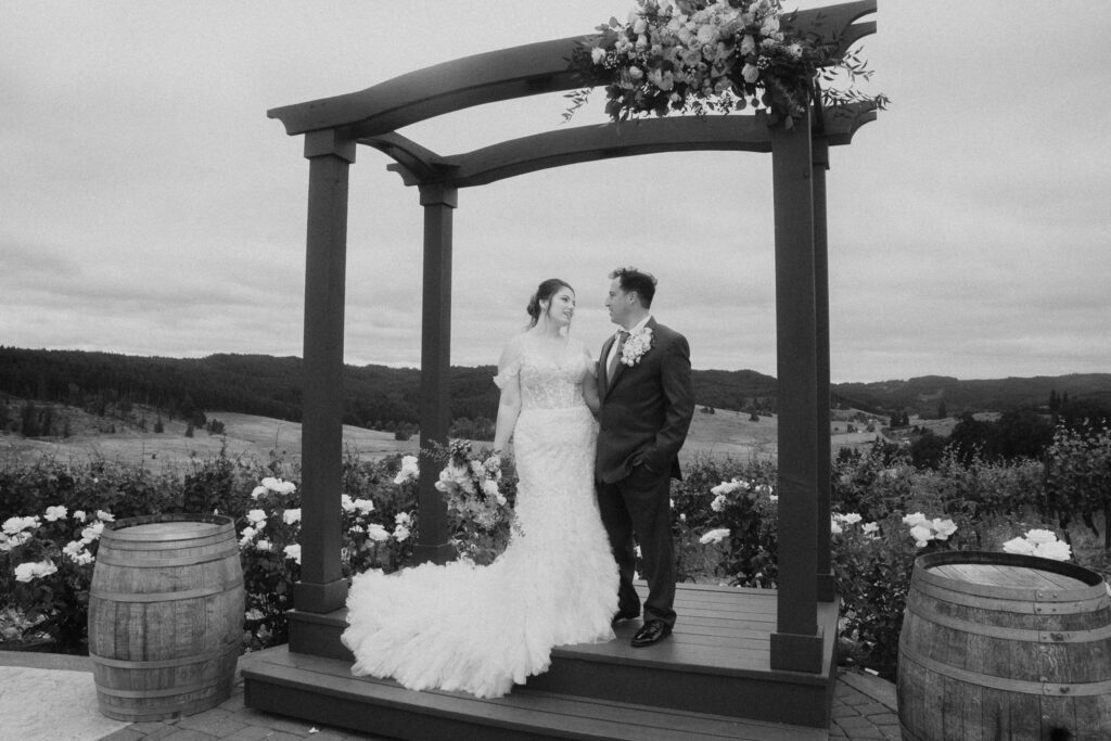 Wedding photo from Sweet Cheeks Winery in Eugene Oregon