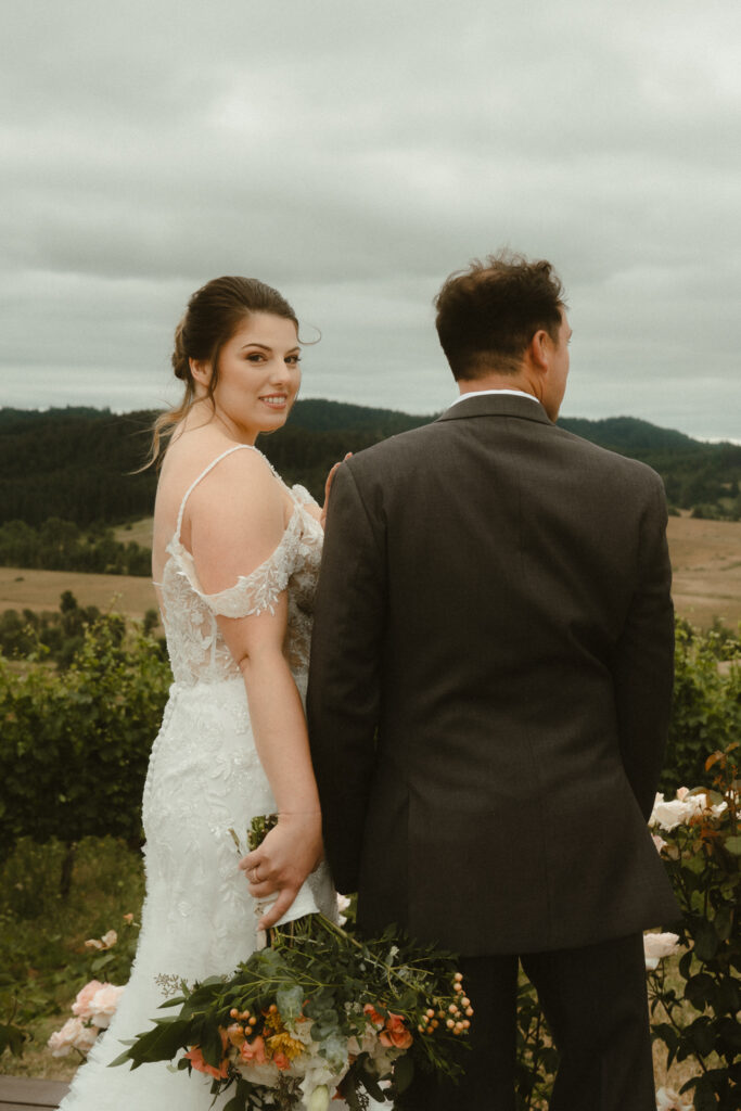 Wedding photo from Sweet Cheeks Winery in Eugene Oregon