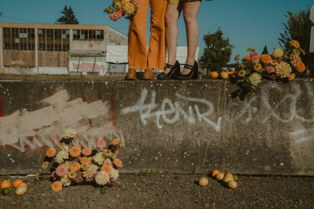 eclectic engagement shoot in Eugene Oregon