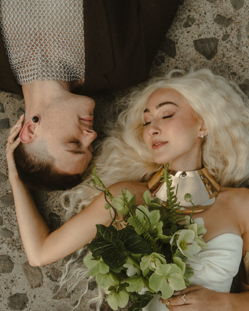 gladiator styled alternative wedding photos