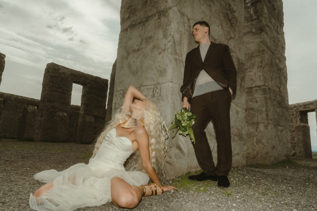 gladiator styled alternative wedding photos