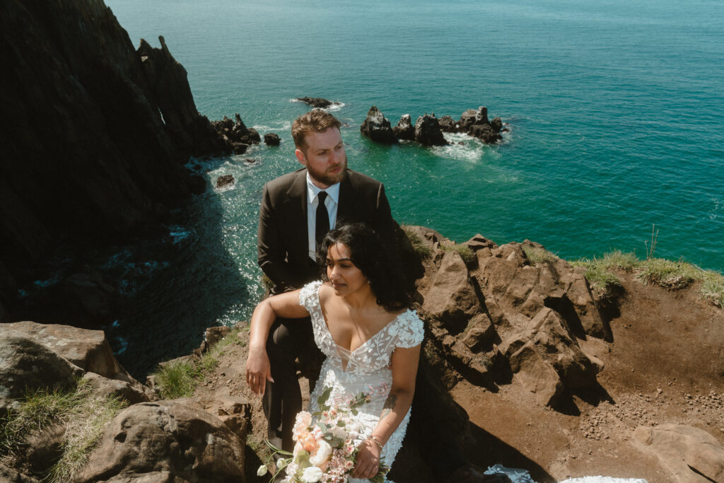 oregon coast elopement at elk flats
